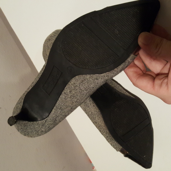 Dexflex comfort tweed black kitten pointed heel 8 - Picture 3 of 3
